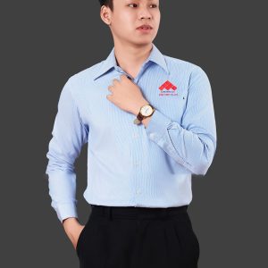 Áo sơ mi doanh nghiệp công ty màu xanh