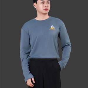In áo đồng phục cổ tròn màu xám ATU30055