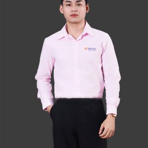 Làm áo đồng phục công sở cao cấp tay dài màu hồng