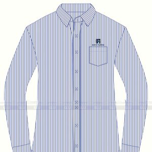 Áo đồng phục sơ mi công sở màu xanh