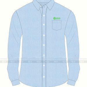 Đồng phục công sở áo sơ mi nam màu xanh