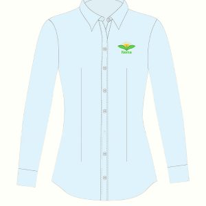 Áo sơ mi đồng phục công sở màu xanh