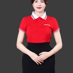 May in áo thun đồng phục công ty màu đỏ trẻ trung