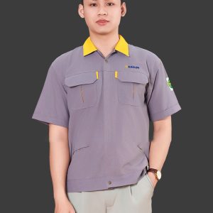 Quần áo công nhân màu xám đậm
