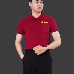Xưởng may Áo polo công ty màu đỏ đô thiết kế thanh lịch